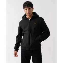 Kurtka z podszewką polarową Lyle & Scott. Czarne kurtki męskie LYLE AND SCOTT, l, bez wzorów, z polaru, bez kaptura. Za 613.90 zł.
