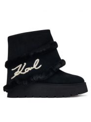 KARL LAGERFELD Śniegowce Skylar KL48652 Czarny. Czarne śniegowce damskie KARL LAGERFELD, ze skóry, bez zapięcia. Za 1,189.00 zł.