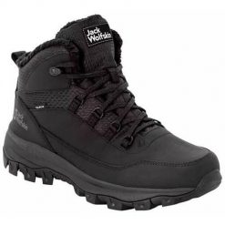Buty trekkingowe męskie Jack Wolfskin Everquest Texapore Mid. Czarne buty zimowe męskie Jack Wolfskin, bez wzorów, z materiału, za kostkę, bez obcasa, bez zapięcia. Za 879.00 zł.