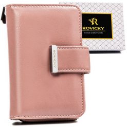 Portfel damski Rovicky RPX-31-ML różowy. Czerwone portfele damskie ROVICKY, ze skóry ekologicznej. Za 64.00 zł.