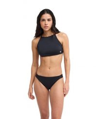 Dół bikini dla Kobiety SOLID ESSENTIALS Czarny. Szare stroje kąpielowe damskie Roxy, xl, bez wzorów, z elastanu. Za 129.99 zł.