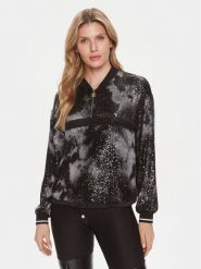 Liu Jo Bluza TA4018 J4623 Czarny Regular Fit. Czarne bluzy damskie Liu Jo, m, bez wzorów, z syntetyku, bez ramiączek, bez kaptura. Za 419.99 zł.