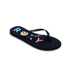Sandały dla Kobiety SANDY Czarny. Czarne sandały damskie Roxy, bez wzorów, z gumy, bez obcasa, bez zapięcia. Za 84.99 zł.