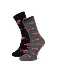 Lasocki Skarpety długie 2MB-002-AW24 (2-pack) Szary. Szare skarpety męskie Lasocki, bez wzorów, z syntetyku. Za 29.99 zł.