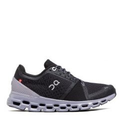 Buty do biegania On. Czarne obuwie sportowe damskie On, bez wzorów, bez zapięcia, do biegania. Za 589.99 zł.