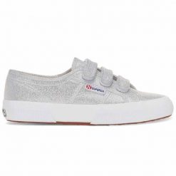 Trenerzy damscy Superga 2750 Straps Lame. Szare obuwie sportowe damskie Superga, bez wzorów, bez zapięcia, trekkingowe. Za 403.00 zł.