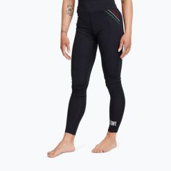Legginsy treningowe damskie LEONE 1947 Flag. Czarne bielizna sportowa damska LEONE 1947, bez wzorów. Za 109.99 zł.