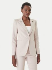 Rinascimento Marynarka CFC0127895003 Beżowy Slim Fit. Brązowe marynarki i żakiety damskie Rinascimento, bez wzorów, z syntetyku, bez kołnierzyka, bez ramiączek. Za 699.99 zł.