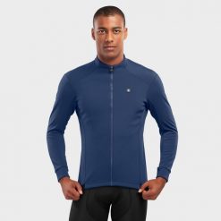 Męska kurtka rowerowa softshell Kolarstwo Siroko J1 Elba. Niebieskie kurtki męskie SIROKO, l, bez wzorów, z materiału, bez kaptura, rowerowe. W wyprzedaży za 428.70 zł.