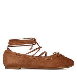 Baleriny MICHAEL Michael Kors. Brązowe balerinki damskie MICHAEL Michael Kors, bez wzorów, bez obcasa, bez zapięcia. Za 739.99 zł.