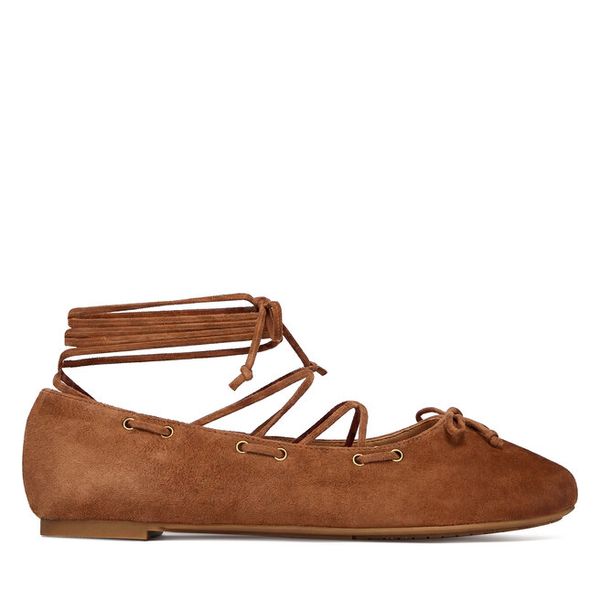 Baleriny MICHAEL Michael Kors. Brązowe balerinki damskie MICHAEL Michael Kors, bez wzorów, bez obcasa, bez zapięcia. Za 475.99 zł.