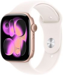 Smartwatch Apple Watch 11 GPS + Cellular 46mm Rose Gold Alu Sport Band M/L Różowy (MFCJ4ZR/A). Czerwone zegarki smartwatch Apple, bez wzorów. Za 3,077.14 zł.
