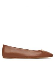 MICHAEL Michael Kors Baleriny Lena 40S5LEFP1L Brązowy. Brązowe balerinki damskie MICHAEL Michael Kors, bez wzorów, ze lnu, bez obcasa, bez zapięcia. Za 479.99 zł.