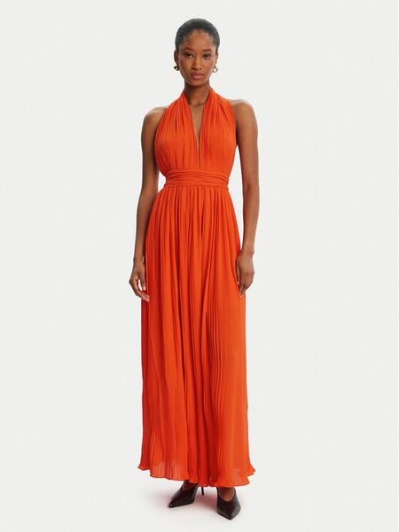 Bardot Sukienka wieczorowa Amala Pleated Halter 60031DB Czerwony Regular Fit. Czerwone sukienki damskie Bardot, bez wzorów, z syntetyku, wizytowe, bez kołnierzyka, bez ramiączek. Za 699.99 zł.
