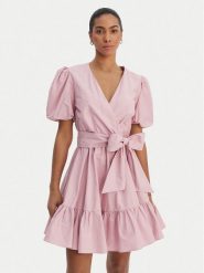 Fracomina Sukienka koktajlowa FY26SD1037W40001 Różowy Regular Fit. Czerwone sukienki damskie Fracomina, s, bez wzorów, z bawełny, wizytowe, bez kołnierzyka, bez ramiączek. Za 529.99 zł.