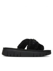 Roxy Klapki HY62277-5 Czarny. Czarne klapki damskie Roxy, bez wzorów, z materiału, bez obcasa, bez zapięcia. Za 179.99 zł.