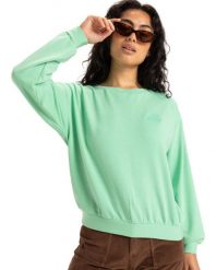 Bluza damska SURFING BY MOONLIGHT. Zielone bluzy damskie Roxy, m, bez wzorów, z elastanu, bez ramiączek, bez kaptura. Za 229.99 zł.