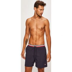 Tommy Hilfiger - Kąpielówki. Niebieskie kąpielówki męskie Tommy Hilfiger, l, bez wzorów, z materiału. W wyprzedaży za 199.90 zł.