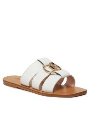 Liu Jo Klapki Saba 08 SA4119 P0102 Biały. Białe klapki damskie Liu Jo, bez wzorów, ze skóry, bez obcasa, bez zapięcia. Za 559.99 zł.