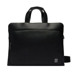 Torba na laptopa Calvin Klein. Czarne torby na laptopa damskie Calvin Klein, bez wzorów. Za 649.99 zł.