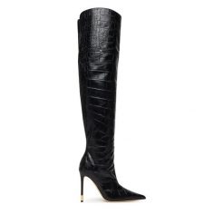 Kozaki Elisabetta Franchi. Czarne kozaki damskie Elisabetta Franchi, bez wzorów, bez obcasa, na szpilce, bez zapięcia. Za 3,689.00 zł.