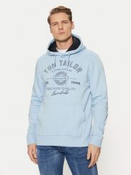 Tom Tailor Bluza 1043292 Niebieski Regular Fit. Niebieskie bluzy męskie Tom Tailor, l, bez wzorów, z syntetyku, bez ramiączek, bez kaptura. Za 129.99 zł.