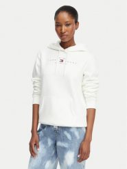 Tommy Jeans Bluza Tjw DW0DW23485 Biały Regular Fit. Białe bluzy damskie Tommy Jeans, m, bez wzorów, z bawełny, bez ramiączek, bez kaptura. Za 409.99 zł.