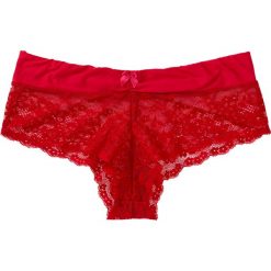 Figi panty z subtelnej koronki. Czarne majtki damskie bonprix, z bawełny. Za 37.99 zł.