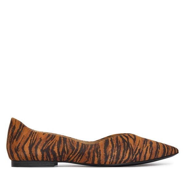 Baleriny Caprice. Brązowe balerinki damskie Caprice, bez wzorów, bez obcasa, bez zapięcia. Za 246.99 zł.