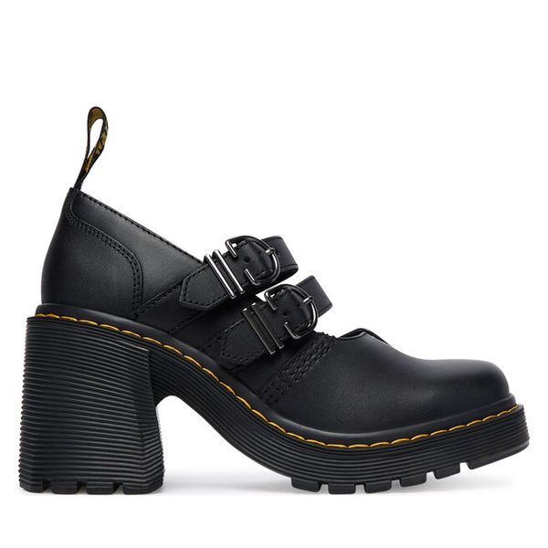 Loafersy Dr. Martens. Czarne czółenka damskie Dr. Martens, bez wzorów, bez obcasa, bez zapięcia. Za 692.99 zł.