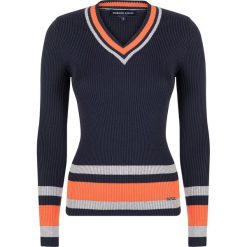 Sweter w kolorze granatowym. Niebieskie swetry nierozpinane damskie Giorgio Di Mare, s, bez wzorów, z bawełny, bez kołnierzyka, bez ramiączek. W wyprzedaży za 128.95 zł.