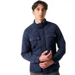 Kurtka jeździecka PS of Sweden Nash. Niebieskie kurtki męskie PS OF SWEDEN, l, bez wzorów, z materiału, eleganckie, bez kaptura. Za 1,279.15 zł.