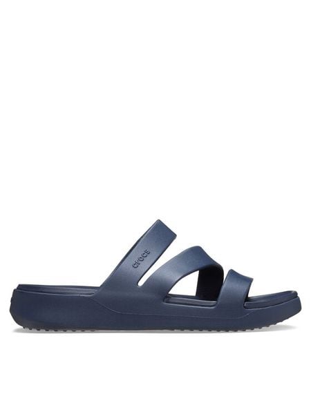Crocs Klapki Getaway Strappy 209587 Granatowy. Niebieskie klapki damskie Crocs, bez wzorów, z tworzywa sztucznego, bez obcasa, bez zapięcia. Za 179.99 zł.
