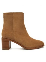Lauren Ralph Lauren Botki 802942518001 Brązowy. Brązowe botki damskie Lauren Ralph Lauren, bez wzorów, ze skóry, bez obcasa, na słupku, bez zapięcia. Za 919.99 zł.