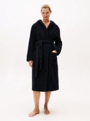 Tommy Hilfiger Szlafrok damski Kobiety Bawełna niebieski jednolity, S. Niebieskie szlafroki damskie Tommy Hilfiger, s, bez wzorów, z bawełny, bez ramiączek, bez kaptura. Za 519.95 zł.