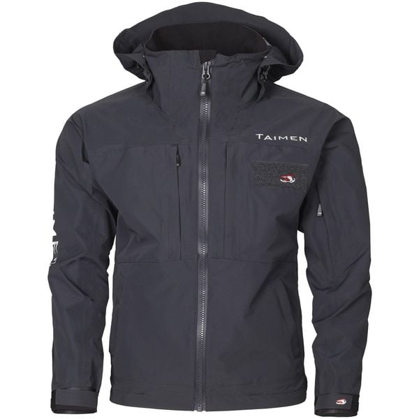 Kurtka wędkarska męska Taimen Khovd Fishing. Czarne kurtki męskie TAIMEN, m, bez wzorów, sportowe, bez kaptura. Za 799.99 zł.