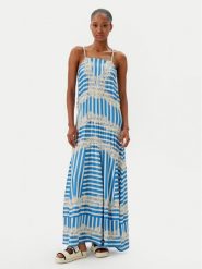 Maaji Sukienka letnia Azure Stripes Rosalia PT2664CLD001 Niebieski Regular Fit. Niebieskie sukienki damskie Maaji, na lato, l, bez wzorów, z wiskozy, bez kołnierzyka, bez ramiączek. Za 419.99 zł.