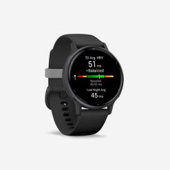 Second Life - Zegarek Smartwatch Garmin vívoactive 5 - Stan Doskonały. Czarne zegarki męskie Garmin, bez wzorów, z materiału, plastikowe. Za 764.99 zł.