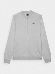 4F Bluza bejsbolówka bomberka męska - szara XL. Szare bluzy męskie 4F, m, bez wzorów, z bawełny, sportowe, bez kaptura. Za 149.99 zł.