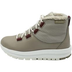 Buty Columbia Moritza, Kobiety. Brązowe obuwie trekkingowe damskie Columbia, ze skóry, bez zapięcia. W wyprzedaży za 590.00 zł.