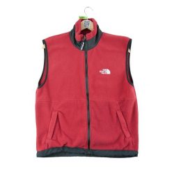 Second life - Damska Wiatrowa Kurtka Vintage TNF z Polaru - Stan bardzo dobry. Czerwone kurtki sportowe damskie The North Face, s, bez wzorów, z materiału, bez ramiączek, bez kaptura, trekkingowe. Za 149.06 zł.