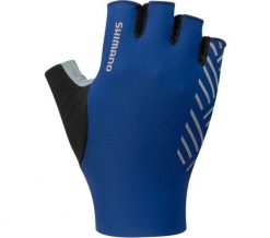 Rękawiczki kolarskie ADVANCED, granatowe. Niebieskie rękawiczki męskie Shimano, na lato, bez wzorów, z elastanu. Za 144.95 zł.