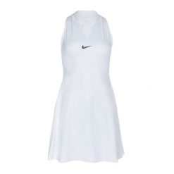 Sukienka tenisowa Nike Dri-Fit Advantage. Białe sukienki damskie Nike, l, bez wzorów, sportowe, bez kołnierzyka, bez ramiączek, sportowe. Za 349.99 zł.