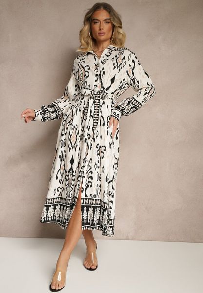 Czarna Koszulowa Sukienka z Wiskozy Ozdobiona Paskiem Divaneia. Czarne sukienki damskie Renee, na co dzień, na wiosnę, m, bez wzorów, z jeansu, klasyczne, bez kołnierzyka, bez ramiączek, maxi, koszulowe. Za 129.99 zł.