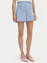 Tommy Hilfiger Szorty materiałowe WW0WW49592 Niebieski Regular Fit. Niebieskie szorty damskie Tommy Hilfiger, bez wzorów, z bawełny. Za 529.99 zł.