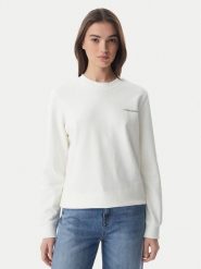 Tommy Jeans Bluza Ess Logo DW0DW22829 Biały Regular Fit. Białe bluzy damskie Tommy Jeans, xs, bez wzorów, z bawełny, bez ramiączek, bez kaptura. Za 329.99 zł.