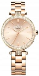 Zegarek Giewont Zegarek Damski Giewont Sapphire Różowe Złoto GW9890-B3. Czerwone zegarki damskie Giewont, złote. Za 229.83 zł.
