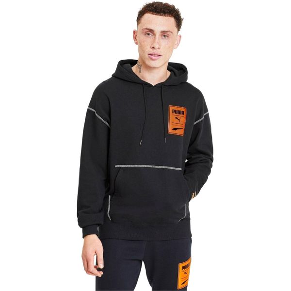 Bluza z kapturem męskie Puma Recheck Pack Graphic Hoodie. Czarne bluzy męskie Puma, m, bez wzorów, z bawełny, z kapturem, na fitness i siłownię. Za 290.00 zł.