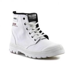 Buty do chodzenia damskie Palladium Pampa Lite. Białe obuwie trekkingowe damskie Palladium, z materiału, bez zapięcia. Za 536.00 zł.