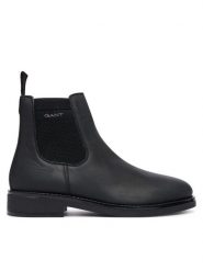 Gant Sztyblety 33651491 Czarny. Czarne botki męskie GANT, bez wzorów, z nubiku, bez obcasa, bez zapięcia. Za 819.99 zł.